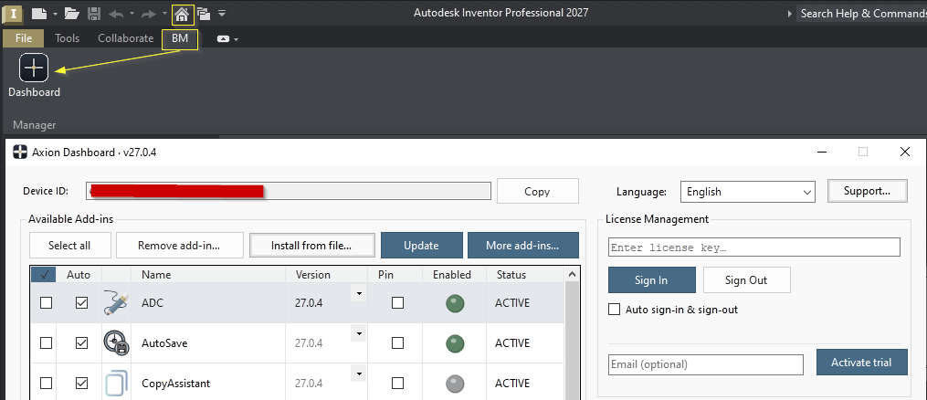 The Axion Dashboard
