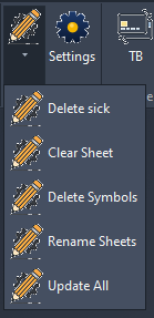 Drawing Assistant — General functions drop-down